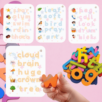 Wooden Word Builder – ABC Matching Toy for Toddlers