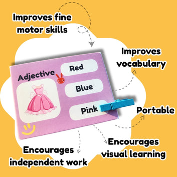 Clip & Sort Adjectives Mini Grammar Kit.