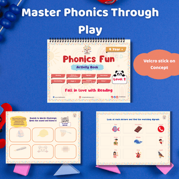 Phonics Fun Activity Book Level 2: Advanced Interactive Learning for Toddlers age 4+