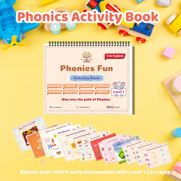 Phonics Level 1 & Grammar Activity Book Combo for Kids – Early Reading & Sentence Formation Skills (Ages 3–7)