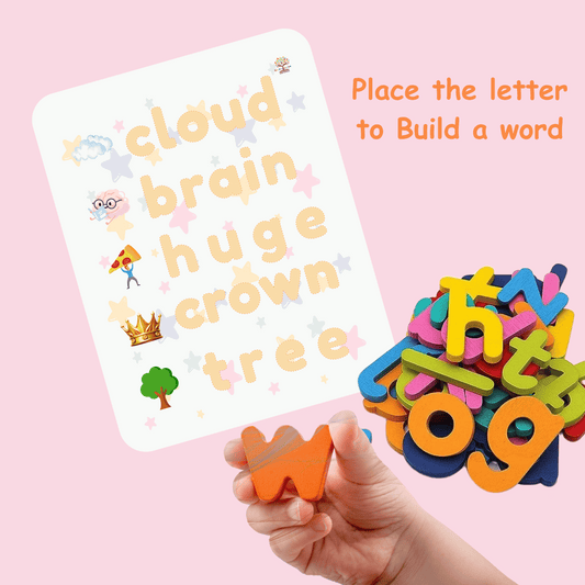 Wooden Word Builder – ABC Matching Toy for Toddlers