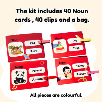 Clip and Sort Nouns Mini Grammar Kit