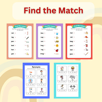 Phonics Level 2 Reusable Worksheets for Kids – Blends, Digraphs & Word Families | Includes 2 Markers & Eraser