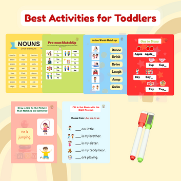 Reusable Laminated Grammar Worksheets for Kids – With Markers & Eraser